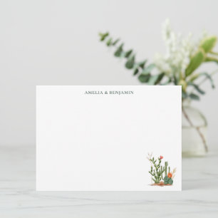 Tarjeta De Agradecimiento Ducha de parejas de cactus del desierto del suroes