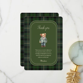 Tarjeta De Agradecimiento Ducha de peluche de lujo para bebés