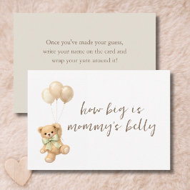 Tarjeta De Agradecimiento Ducha del Oso de Peluche ¿Qué tan Grande está la B