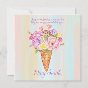 Tarjeta De Agradecimiento Ducha helada, ducha de novia gracias
