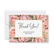 Ducha Nupcial Acuarela Floral Rosa Rubor