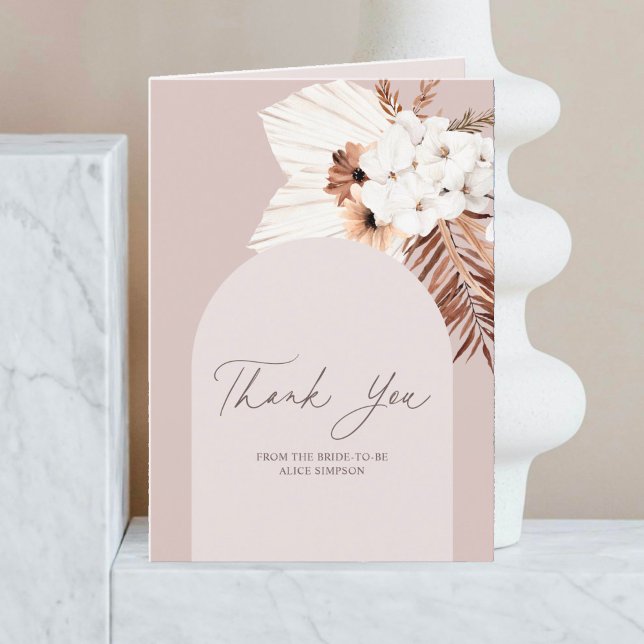 Tarjeta De Agradecimiento Ducha nupcial floral Boho Arch (Subido por el creador)