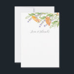 Tarjeta De Agradecimiento Ducha nupcial Gracias Cartas Florales Botánicas<br><div class="desc">Expresar gratitud con estilo con estas tarjetas de agradecimiento de la ducha de novia, perfectas para la celebración del boda. Con un delicado diseño floral de acuarelas en tonos naranja, lavanda y violeta, estas tarjetas de inspiración botánica complementan con gusto un tema de jardín al aire libre o boda de...</div>