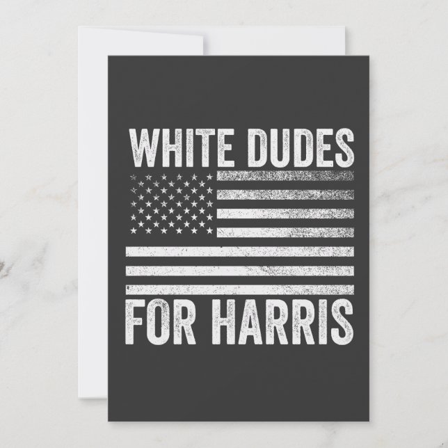 Tarjeta De Agradecimiento Dudes Blancas Para Kamala Harris 2024 (Anverso)