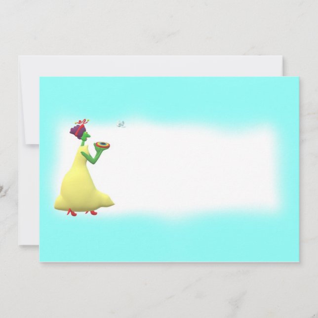 Tarjeta De Agradecimiento Duende atrapando ovni (Anverso)