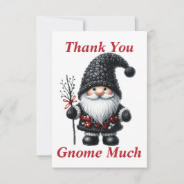 Tarjeta de agradecimiento duende de Navidad
