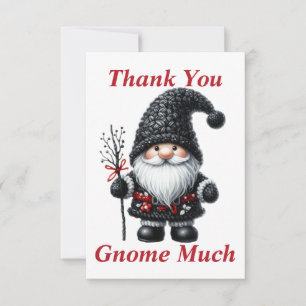 Tarjeta de agradecimiento duende de Navidad
