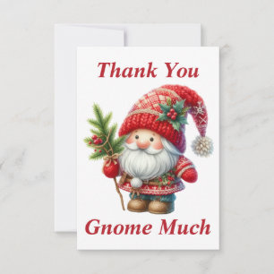 Tarjeta de agradecimiento duende de Navidad