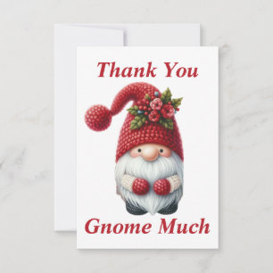 Tarjeta de agradecimiento duende de Navidad