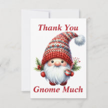 Tarjeta de agradecimiento duende de Navidad