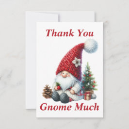 Tarjeta de agradecimiento duende de Navidad