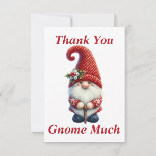 Tarjeta de agradecimiento duende de Navidad