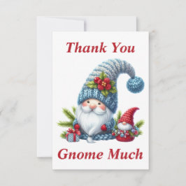 Tarjeta de agradecimiento duende de Navidad
