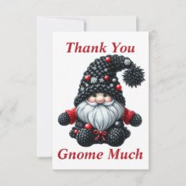 Tarjeta de agradecimiento duende de Navidad