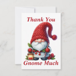 Tarjeta de agradecimiento duende de Navidad