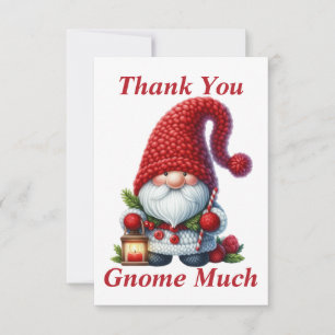 Tarjeta de agradecimiento duende de Navidad