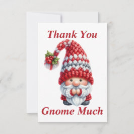 Tarjeta de agradecimiento duende de Navidad