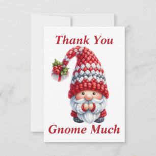 Tarjeta de agradecimiento duende de Navidad
