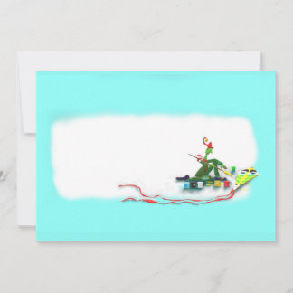 Tarjeta De Agradecimiento Duende que hace una cometa