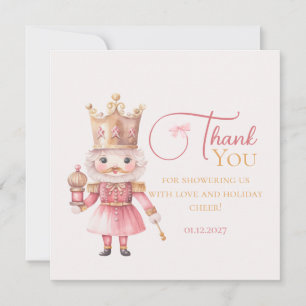 Tarjeta De Agradecimiento Duérmete Niño en Nochebuena Cascanueces Rosa Graci