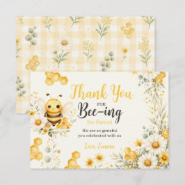 Tarjeta De Agradecimiento Dulce Abeja Gracias Cumpleaños