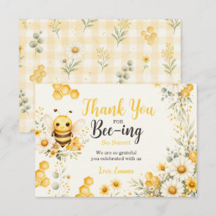 Tarjeta De Agradecimiento Dulce Abeja Gracias Cumpleaños
