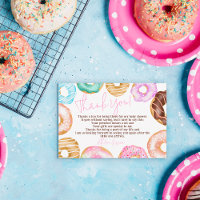 Dulce acuarela lindo donuts guión bebé ducha