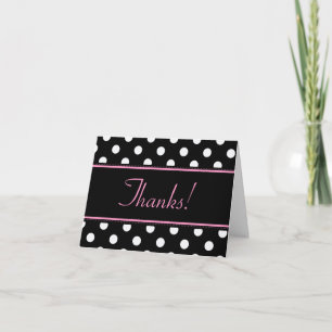 Tarjeta De Agradecimiento Dulce Años De Nacimiento Negro Y Rosa Gracias