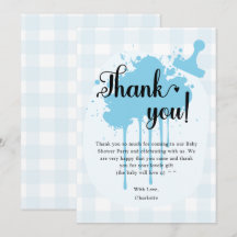 Dulce Baby Shower de Gingham Azul Pastel