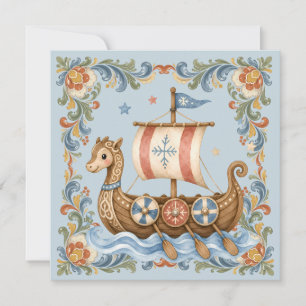 Tarjeta De Agradecimiento Dulce Baby Shower de Pequeño Vikingo