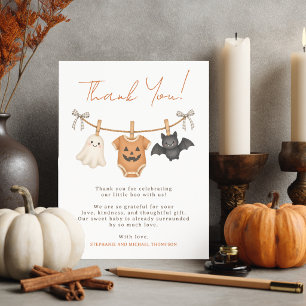 Tarjeta De Agradecimiento Dulce bebé de Halloween Personalizado