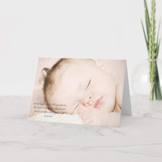 Tarjeta De Agradecimiento Dulce Bebé Gracias (Anverso)