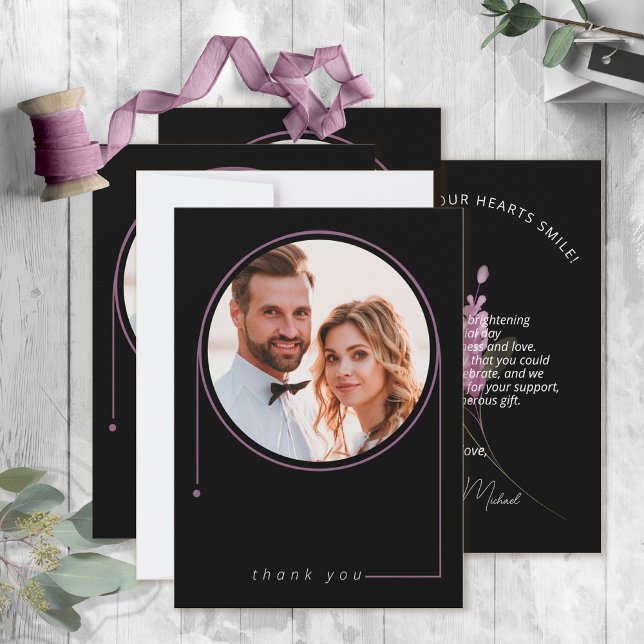 Tarjeta De Agradecimiento Dulce Boda de Arco Floral Lilac ID998 (Subido por el creador)