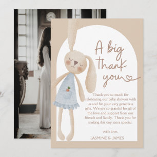 Tarjeta De Agradecimiento Dulce Boho Oh Baby Bunny Baby Shower 