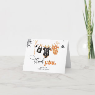 Tarjeta De Agradecimiento Dulce Boo baby shower de Halloween gracias