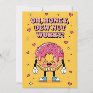 Tarjeta De Agradecimiento Dulce broma de donut Oh miel de nuez no te preocup