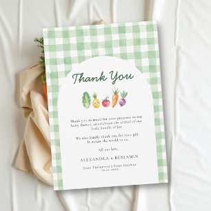 Tarjeta De Agradecimiento Dulce Brote de Cosecha de Acuarela para Baby Showe