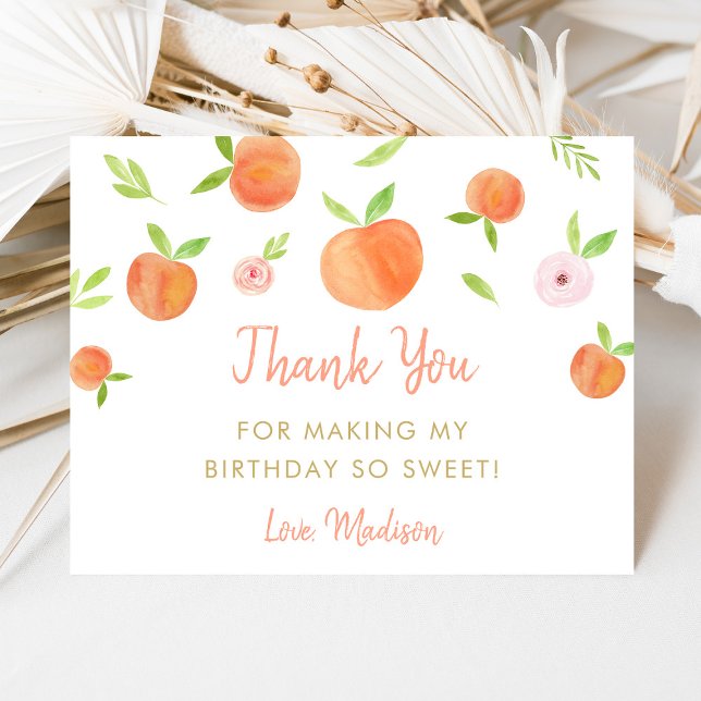 Tarjeta De Agradecimiento Dulce como Cumpleaños De Peach (Subido por el creador)
