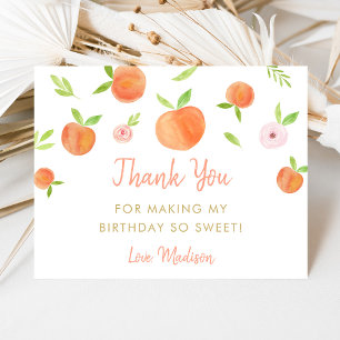 Tarjeta De Agradecimiento Dulce como Cumpleaños De Peach