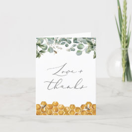 Tarjeta De Agradecimiento Dulce como puede ser el Baby Shower verde