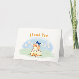 Tarjeta De Agradecimiento Dulce Coqueta Tonta Gansa Fiesta de Bebé Daisy Flo