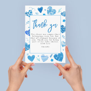 Tarjeta De Agradecimiento Dulce corazón Fiesta de bebé