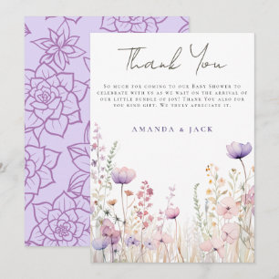 Tarjeta De Agradecimiento Dulce Cumpleaños de Campo de Flores Silvestres de