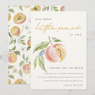 Tarjeta De Agradecimiento Dulce Cumpleaños De Nuestra Pequeña Y Adorable Mel