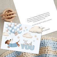 Dulce Dachshund y Globos Chica Ducha de Bebé