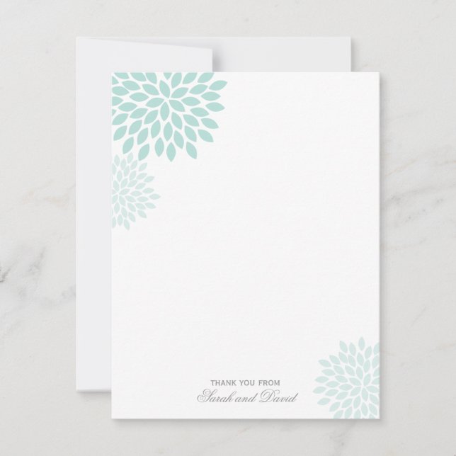 Tarjeta De Agradecimiento Dulce Dahlias Boda Gracias (Anverso)