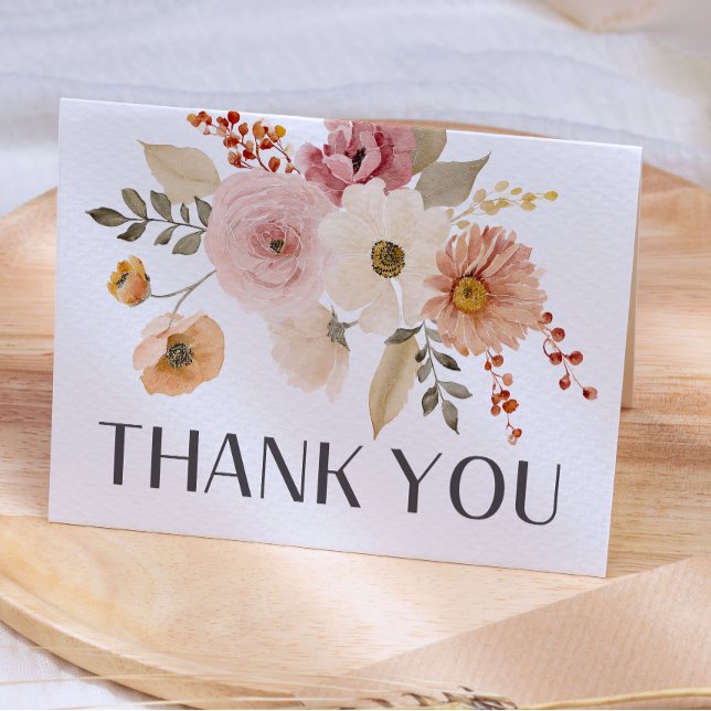 Tarjeta De Agradecimiento Dulce ducha de flores de otoño primavera para bebé (Subido por el creador)
