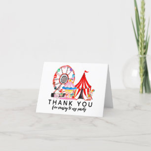 Tarjeta De Agradecimiento Dulce espectáculo de payasos con globos de circo d