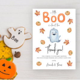 Tarjeta De Agradecimiento Dulce fantasma de Halloween gracias baby shower