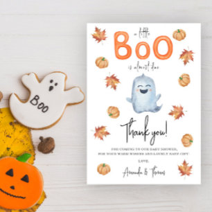 Tarjeta De Agradecimiento Dulce fantasma de Halloween gracias baby shower